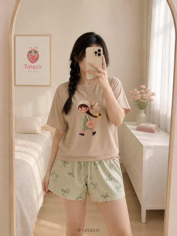تیشرت شلوارک عروسکی ❣️🌈